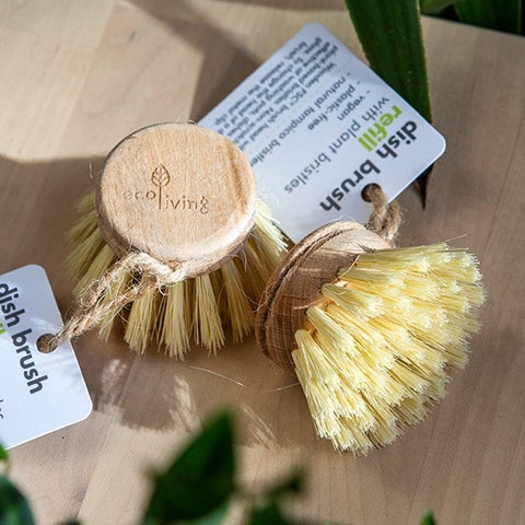 Image shows two Eco Living dish brush refills