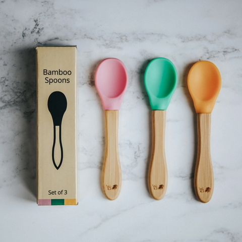 Baby Bamboo Weaning Spoons - Set of 3